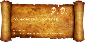 Polereczki Dominik névjegykártya